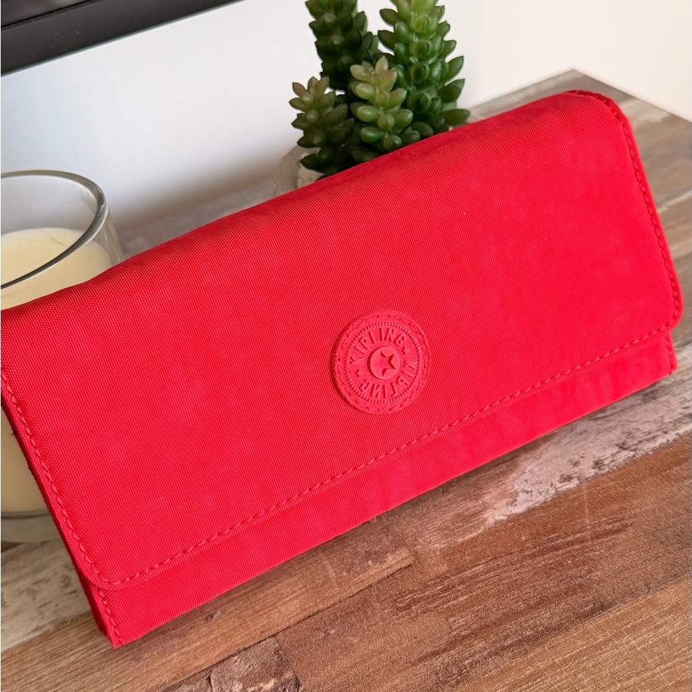Kipling Teddi Envelope Cherry Red Wallet